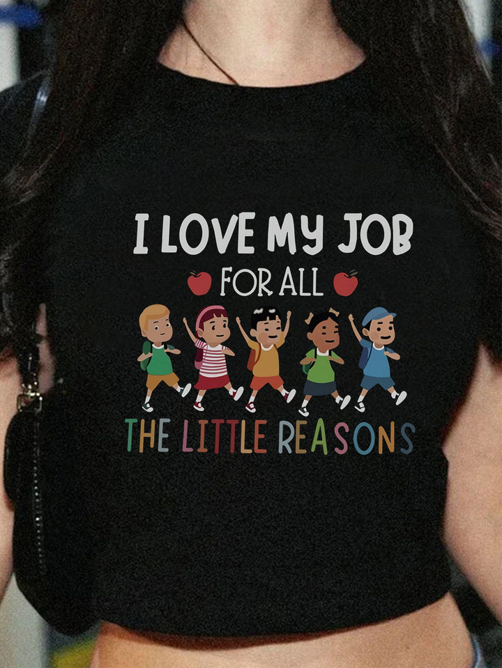 Damer Crop-T-Shirt med kreativ telefon-design Mirla-Eva Jonsson