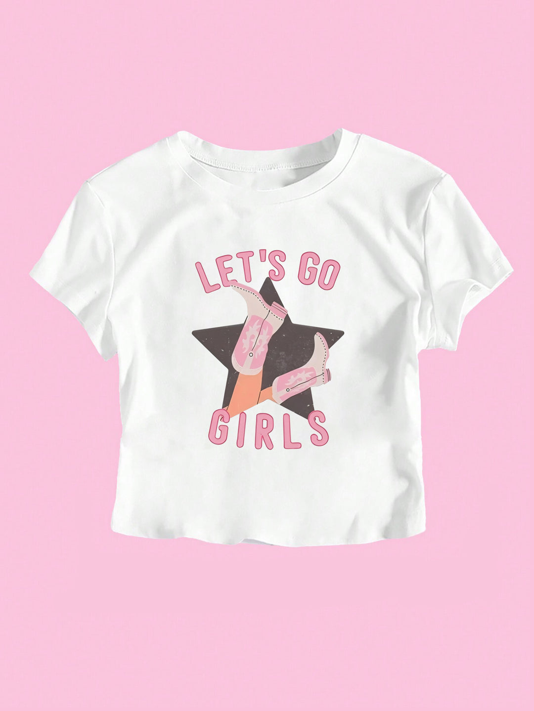 Damer Crop-T-Shirt med kreativ telefon-design Mirla-Eva Jonsson