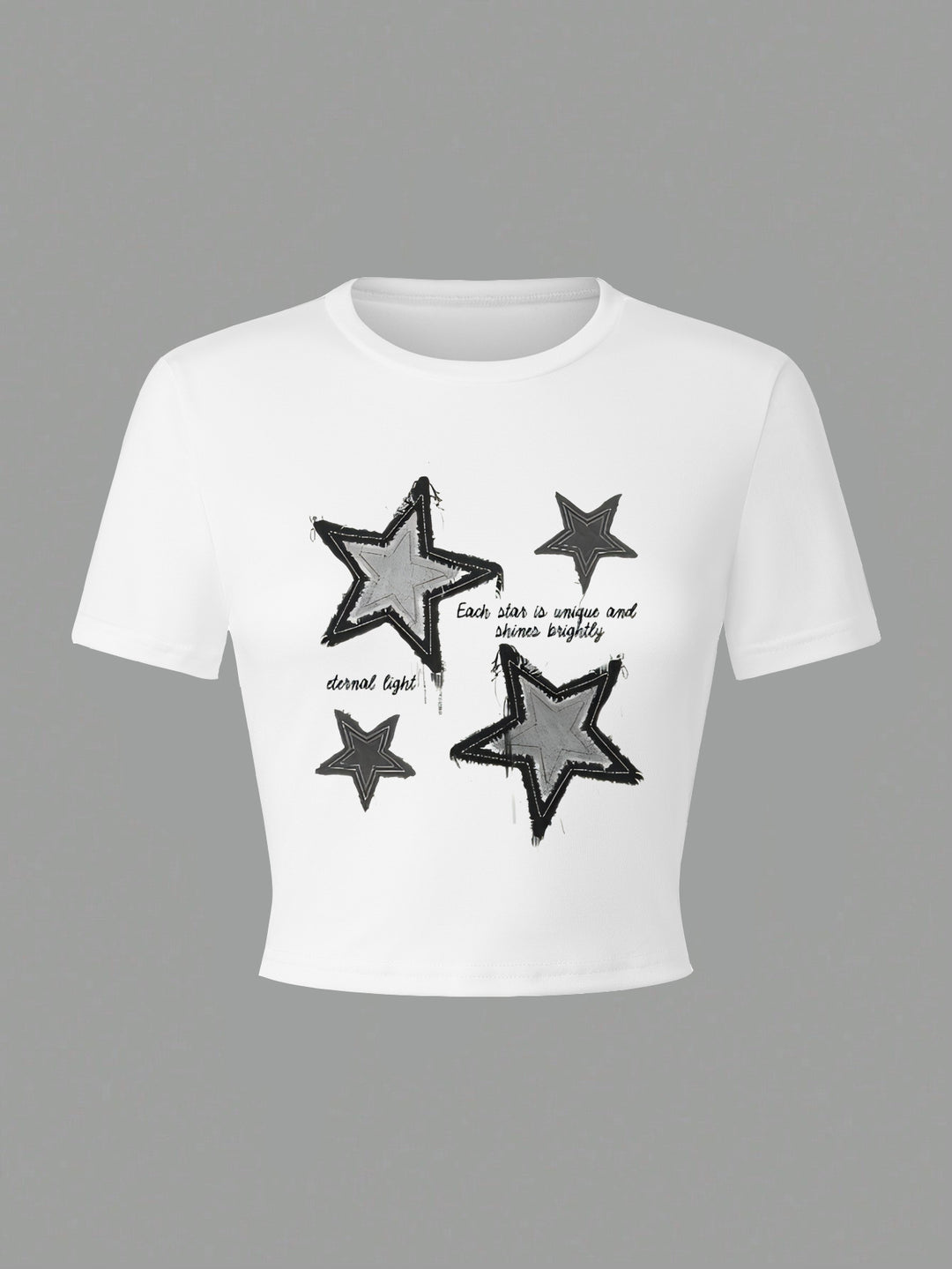 Damer Crop-T-Shirt med kreativ telefon-design Mirla-Eva Jonsson