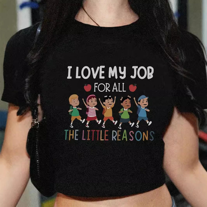 Damer Crop-T-Shirt med kreativ telefon-design Mirla-Eva Jonsson