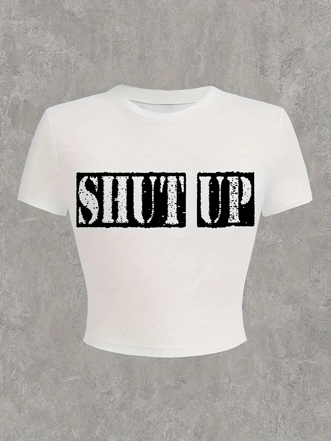 Damer Crop-T-Shirt med lugnt födelsedagsuttalande och figurnära passform Mirla-Eva Jonsson