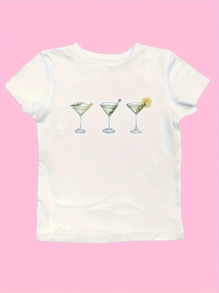 Damer Crop-T-shirt med animalistiskt läppmotiv och iögonfallande text Mirla-Eva Jonsson
