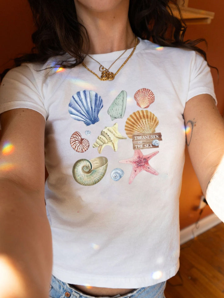 Damer Crop-T-shirt med iögonfallande statement-tryck Mirla 1777452337-Eva Jonsson