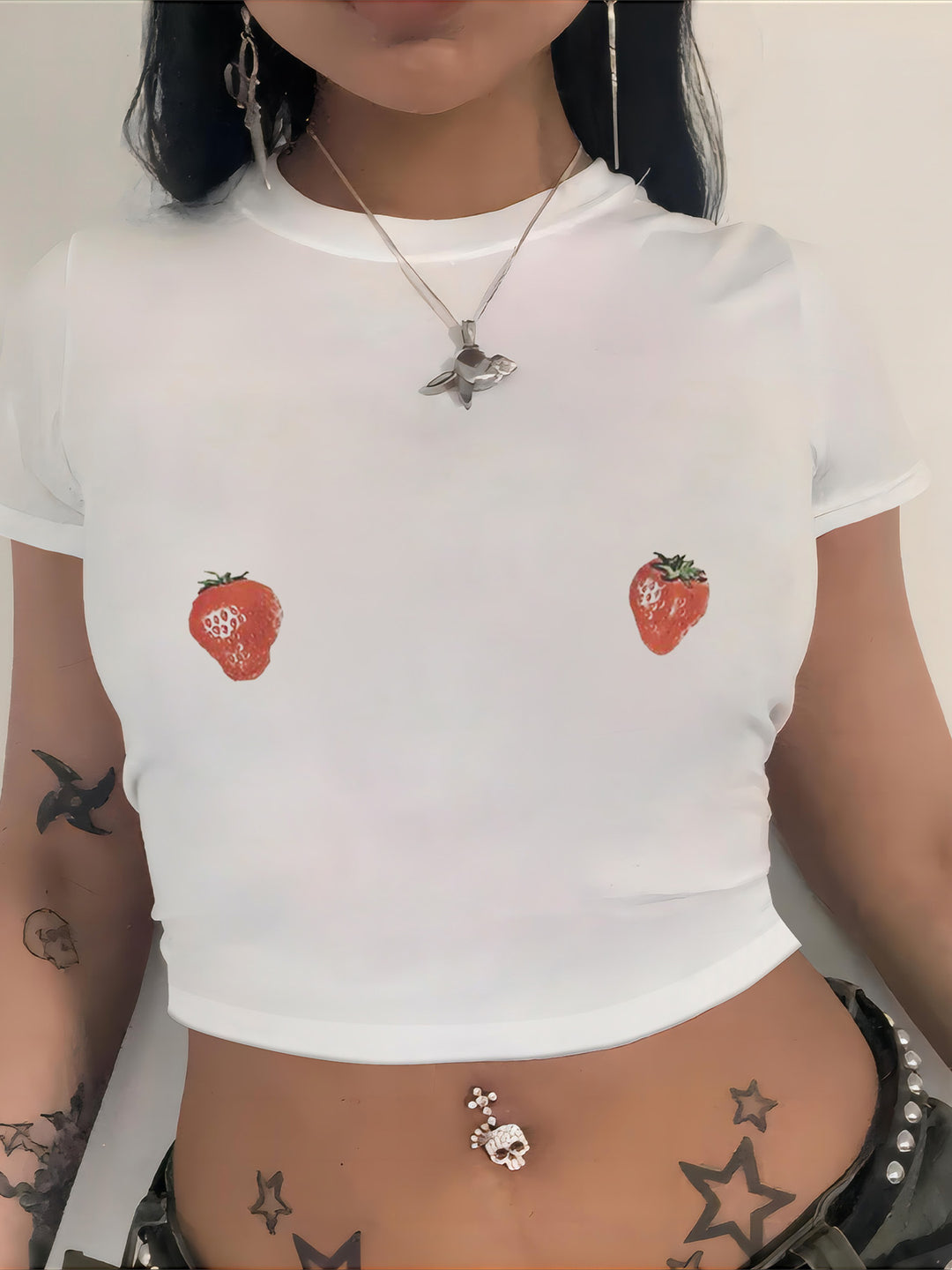 Damer Crop-T-shirt med iögonfallande statement-tryck Mirla 1777452337-Eva Jonsson