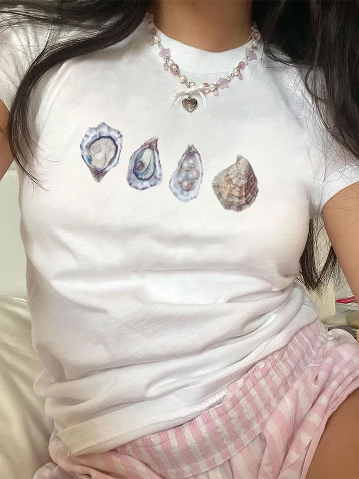 Damer Crop-T-shirt med iögonfallande statement-tryck Mirla 1777452337-Eva Jonsson