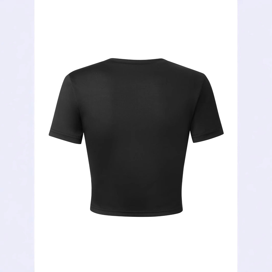 Damer Crop-T-shirt med iögonfallande texttryck Mirla-Eva Jonsson