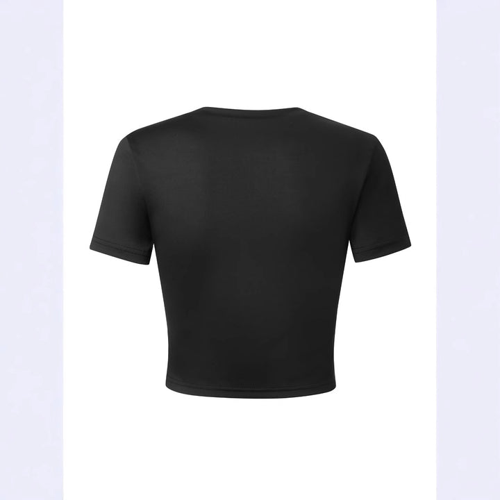 Damer Crop-T-shirt med iögonfallande texttryck Mirla-Eva Jonsson