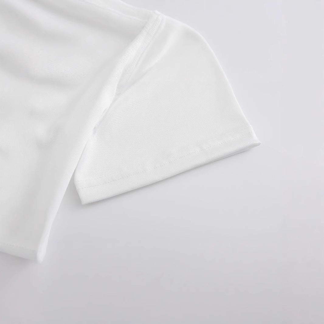 Damer Crop-T-shirt med kreativ New York tryck Mirla-Eva Jonsson