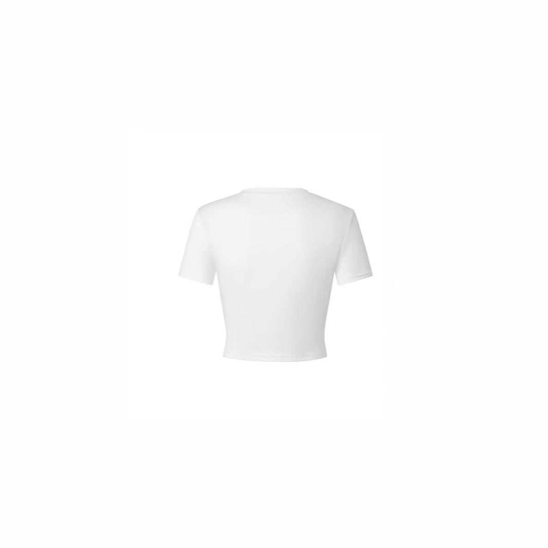 Damer Crop-T-shirt med kreativ fritidsdesign Mirla-Eva Jonsson