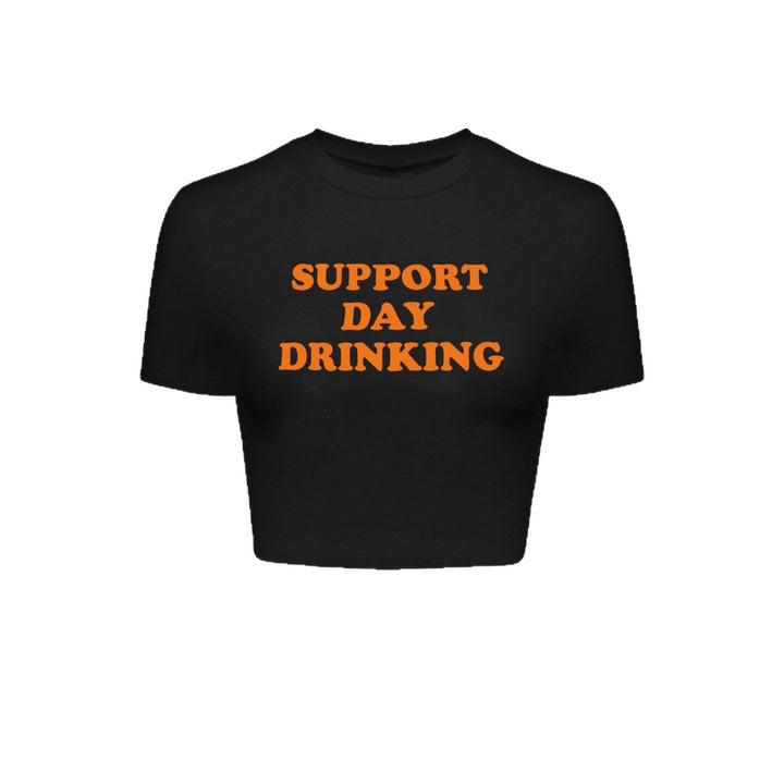Damer Crop-T-shirt med kreativt citatdesign Mirla-Eva Jonsson
