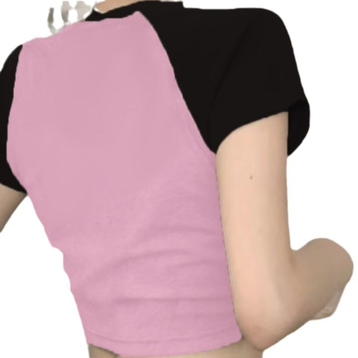 Damer Crop-T-shirt med kreativt kaffe-motiv och avslappnad passform Mirla-Eva Jonsson