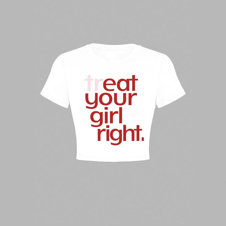 Damer Crop-T-shirt med kreativt statementtryck Mirla-Eva Jonsson