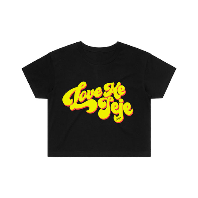 Damer Crop-T-shirt med kreativt tryck och modern design Mirla-Eva Jonsson