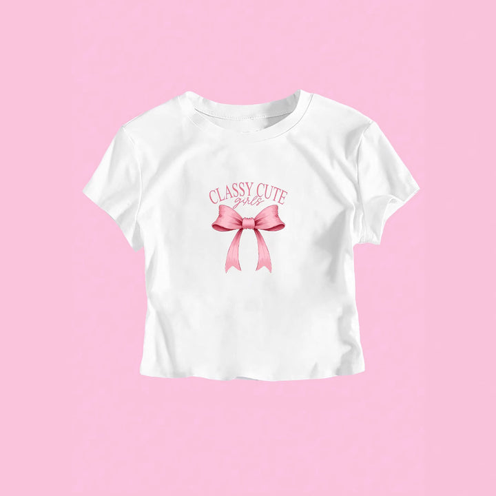 Damer Crop-T-shirt med sofistikerad slingantryck Mirla-Eva Jonsson