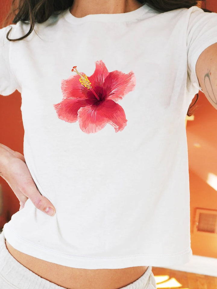 Damer Crop-T-shirt med sportig Los Angeles-design Mirla-Eva Jonsson