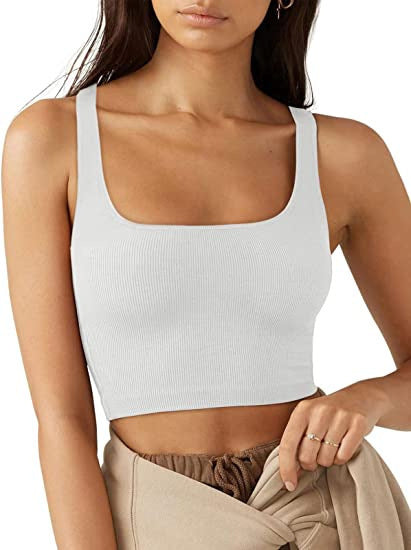 Damer Crop Top med Ribbad Tyg och Bredda Band Mirla-Eva Jonsson