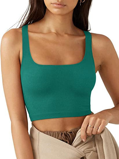 Damer Crop Top med Ribbad Tyg och Bredda Band Mirla-Eva Jonsson