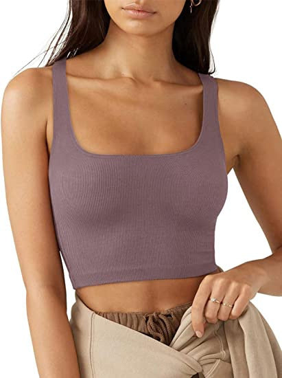 Damer Crop Top med Ribbad Tyg och Bredda Band Mirla-Eva Jonsson