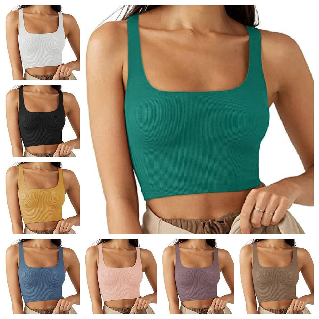 Damer Crop Top med Ribbad Tyg och Bredda Band Mirla-Eva Jonsson