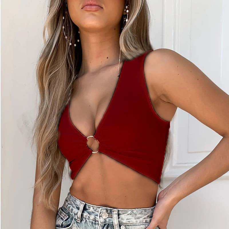 Damer Crop Top med dekorativ ring Mirla-Eva Jonsson