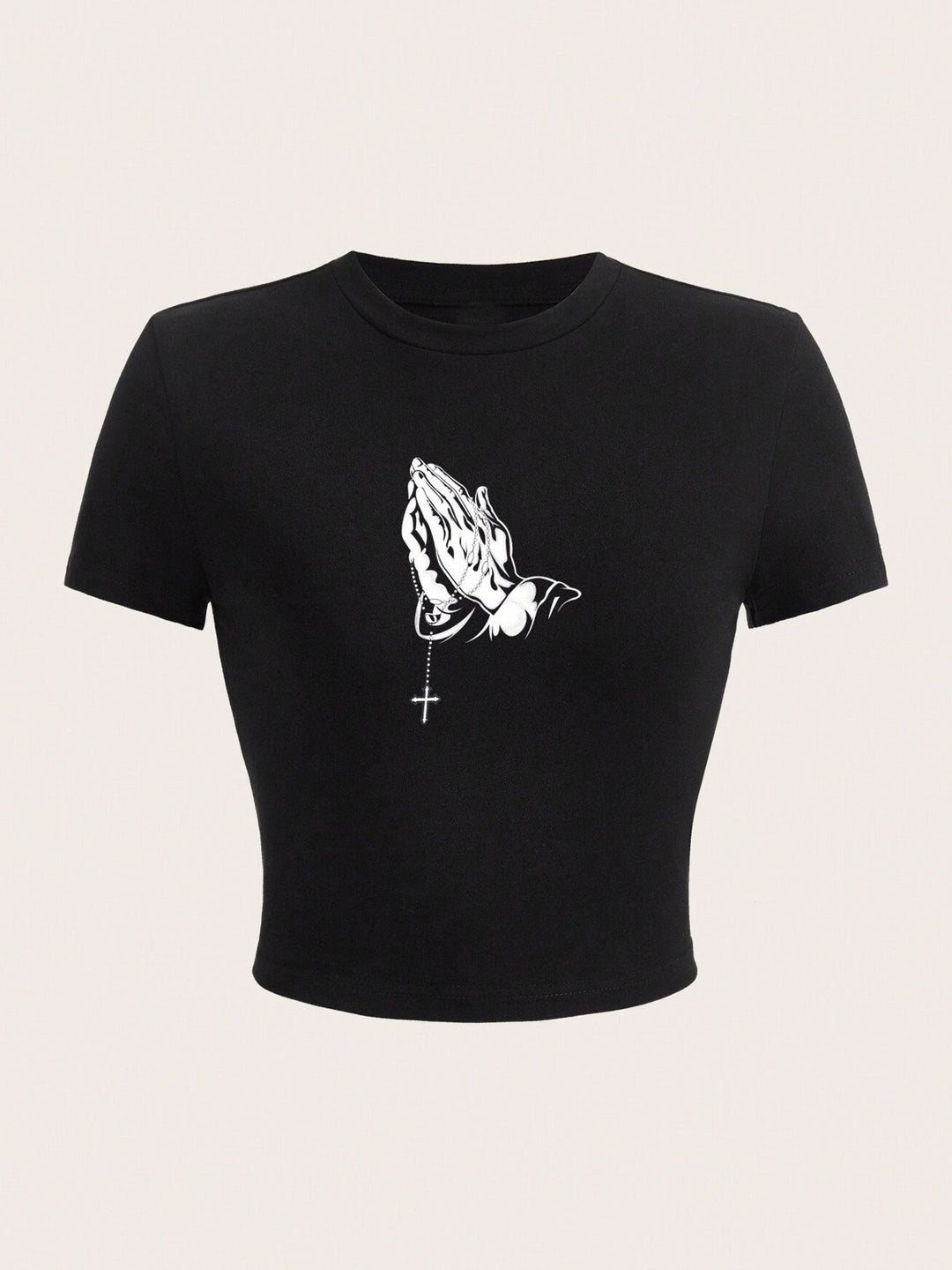Damer Crop-Top med iögonfallande text Mirla-Eva Jonsson