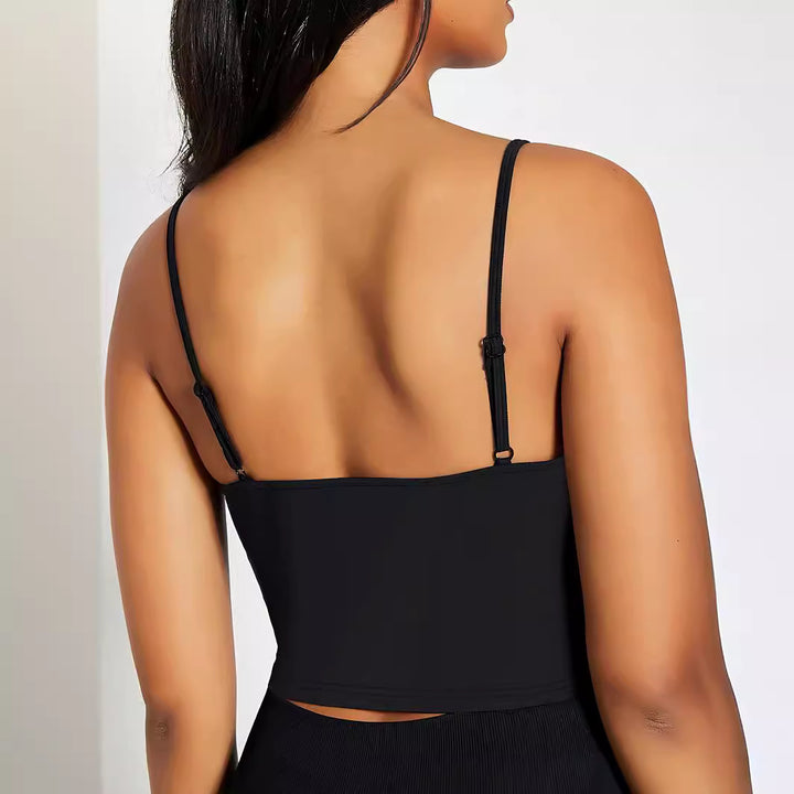 Damer Crop-Top med kreativt tryck och fina band Mirla-Eva Jonsson