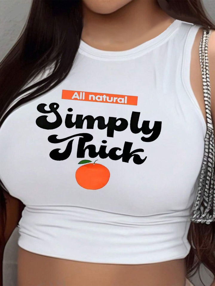 Damer Crop-Top med modern grafisk tryck och trendy spänne Mirla-Eva Jonsson