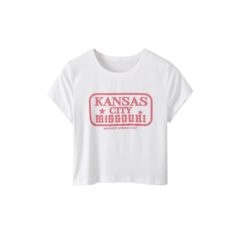 Damer Crop-Top med modernt stadsmotiv Eva Jonsson-Eva Jonsson