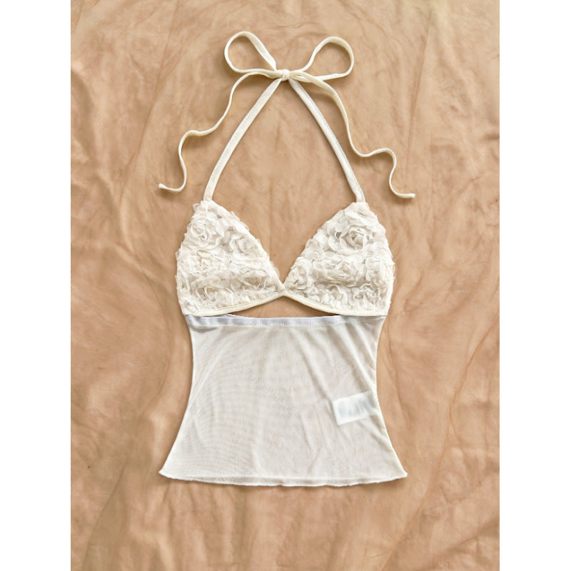Damer Crop-Top med volangdetaljer och lätt tyg Mirla-Eva Jonsson