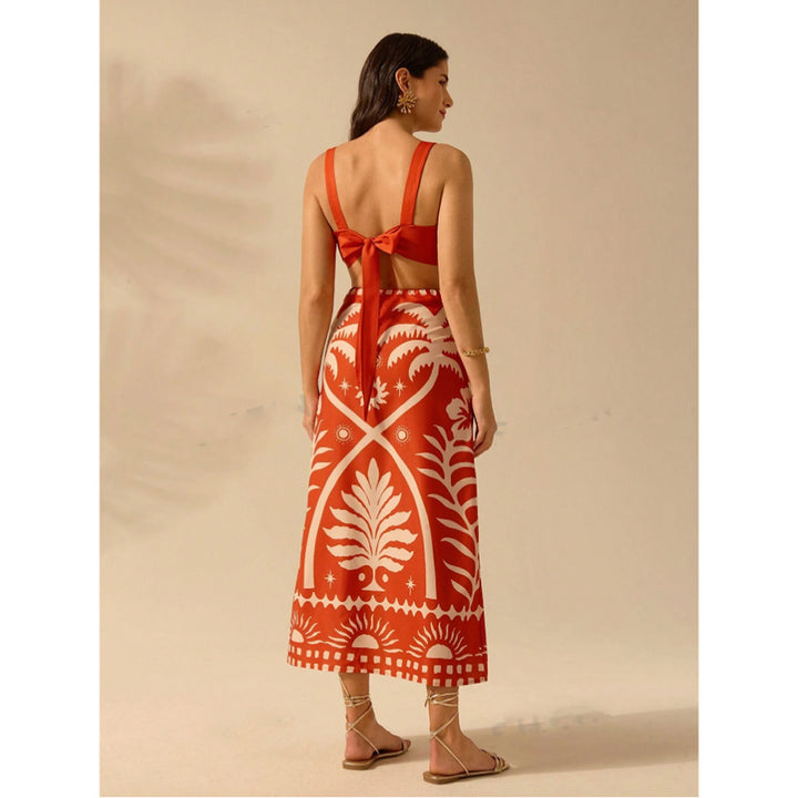 Damer Crop Top och Maxi Kjol Set Mirla-Eva Jonsson