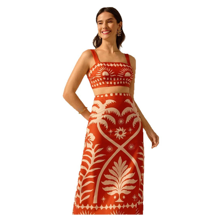 Damer Crop Top och Maxi Kjol Set Mirla-Eva Jonsson