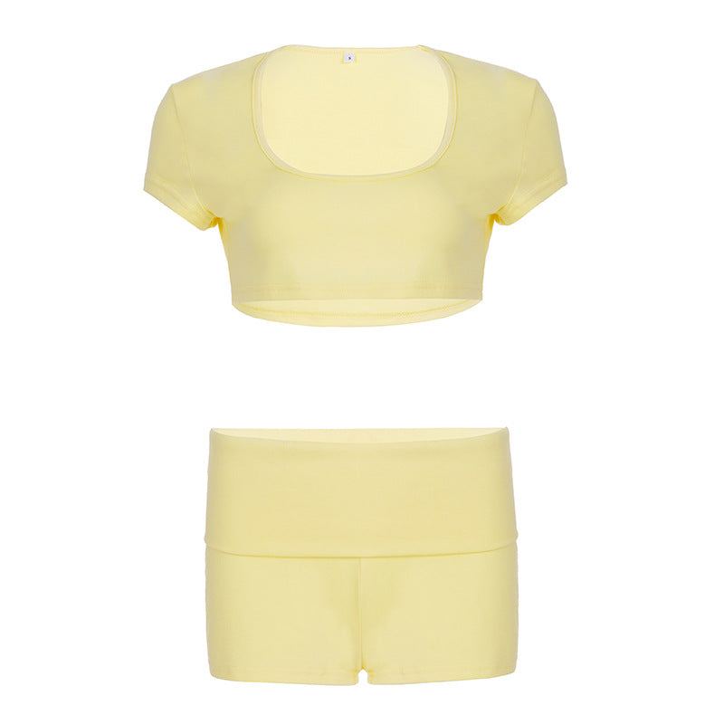 Damer Crop-Top och Shorts Set Mirla-Eva Jonsson
