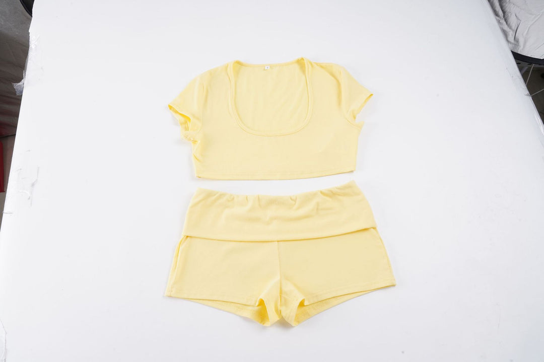 Damer Crop-Top och Shorts Set Mirla-Eva Jonsson