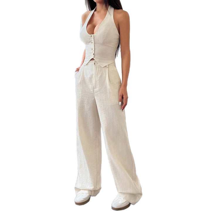 Damer Crop-Top och Vida Byxor Ensemble Eva Jonsson-Eva Jonsson