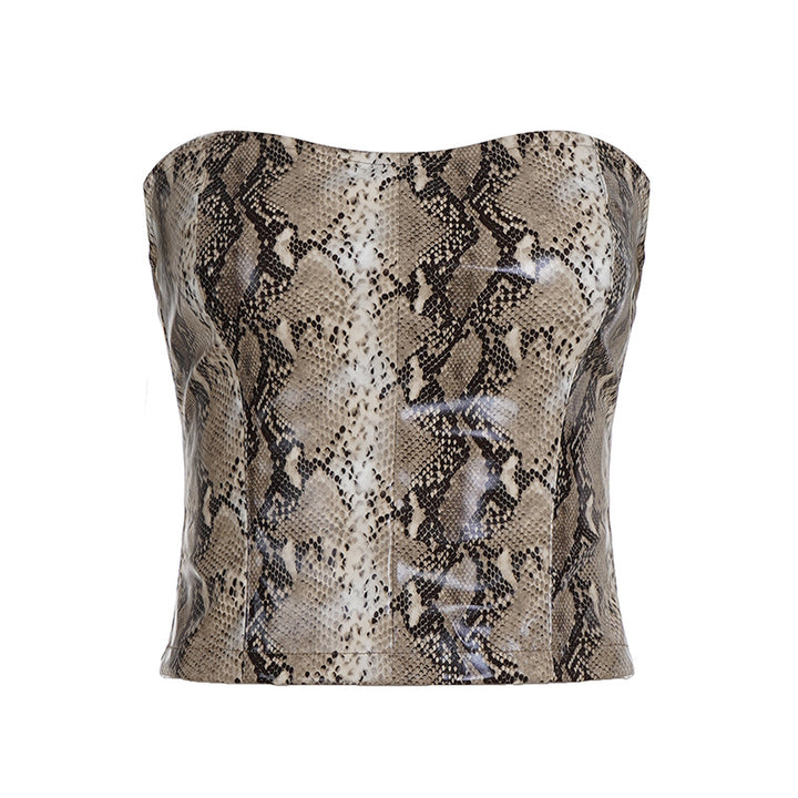 Damer Crop-top i ormskinnslook Mirla-Eva Jonsson