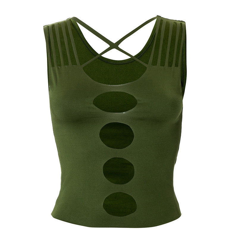 Damer Crop-top med kreativa cut-out-detaljer och stiliga band Mirla-Eva Jonsson
