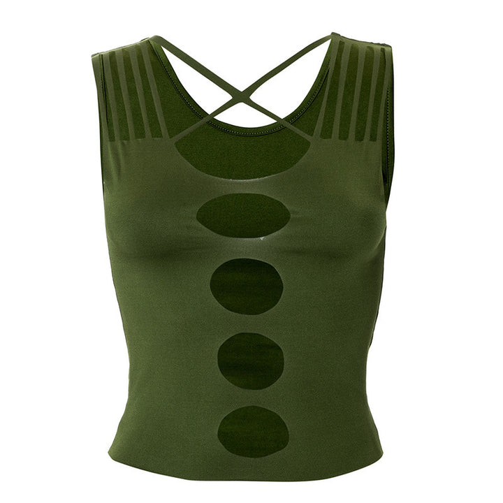 Damer Crop-top med kreativa cut-out-detaljer och stiliga band Mirla-Eva Jonsson