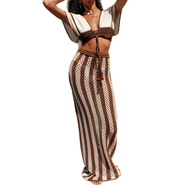 Damer Crop-top och elegant Palazzo-byxa Set Mirla-Eva Jonsson