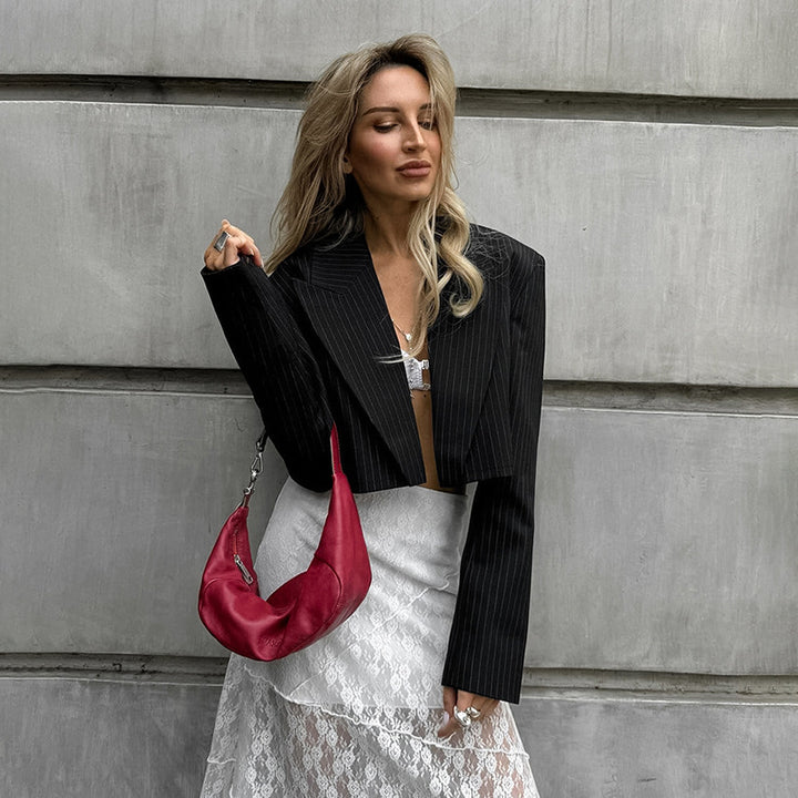 Damer Cropped Blazer i klassiskt randmönster Mirla-Eva Jonsson