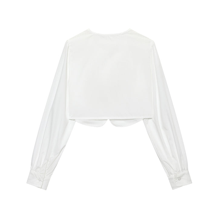 Damer Cropped Blus med Puffärmar Mirla-Eva Jonsson