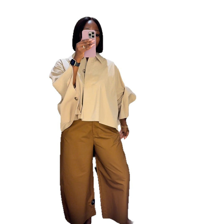 Damer Cropped Blus med voluminösa ärmar Mirla-Eva Jonsson