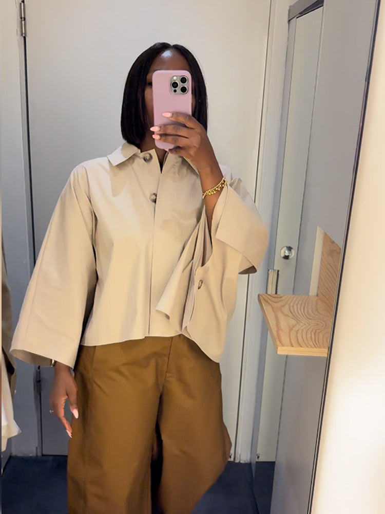 Damer Cropped Blus med voluminösa ärmar Mirla-Eva Jonsson
