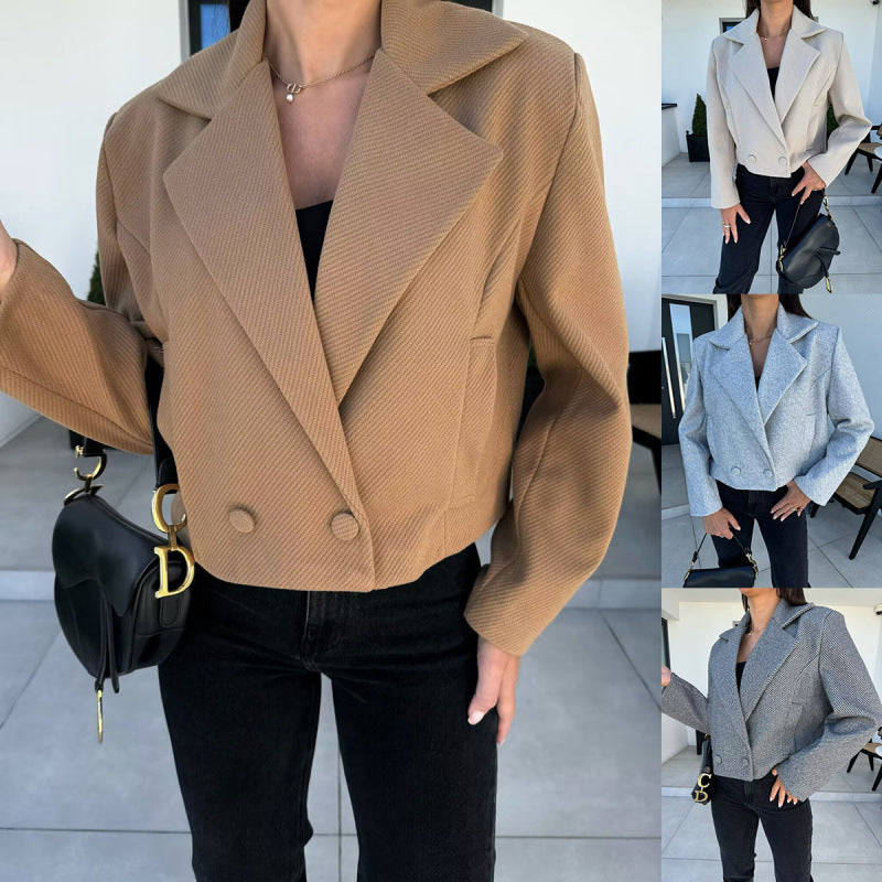Damer Cropped Dubbelknäppt Blazer Eva Jonsson-Eva Jonsson