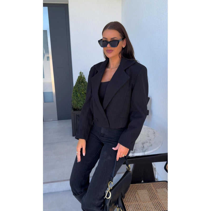 Damer Cropped Dubbelknäppt Blazer Eva Jonsson-Eva Jonsson