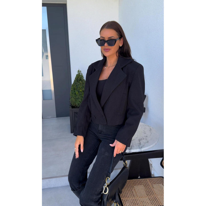 Damer Cropped Dubbelknäppt Blazer Eva Jonsson-Eva Jonsson