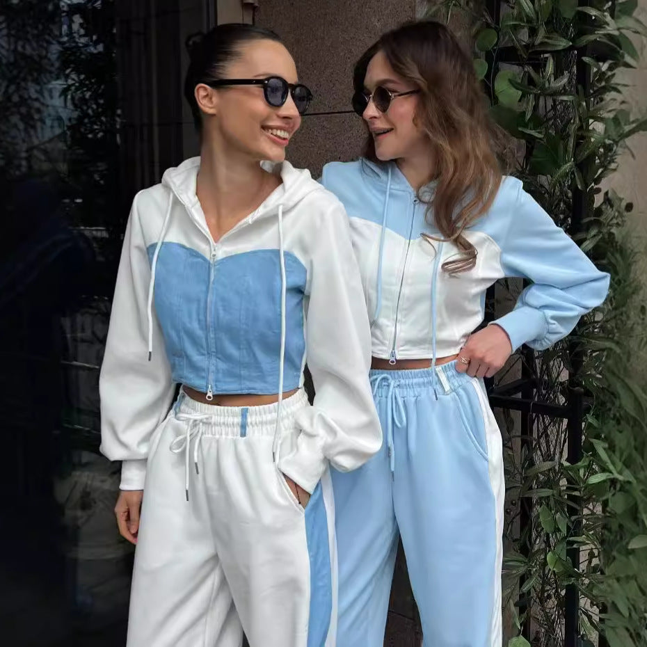 Damer Cropped Hoodie och bekväma Joggingbyxor Mirla-Eva Jonsson
