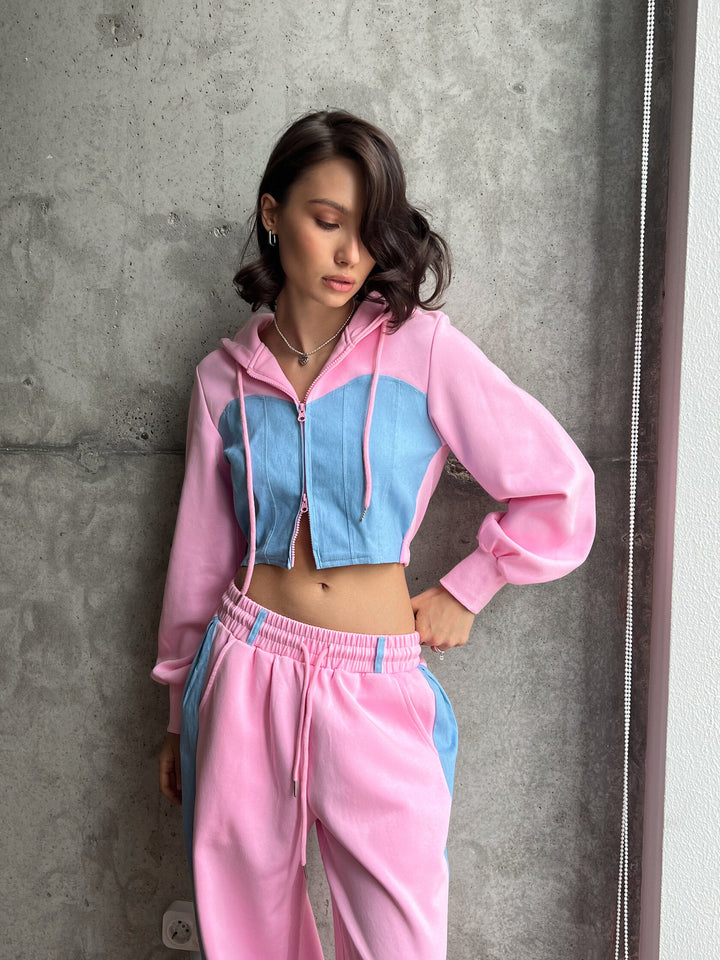 Damer Cropped Hoodie och bekväma Joggingbyxor Mirla-Eva Jonsson