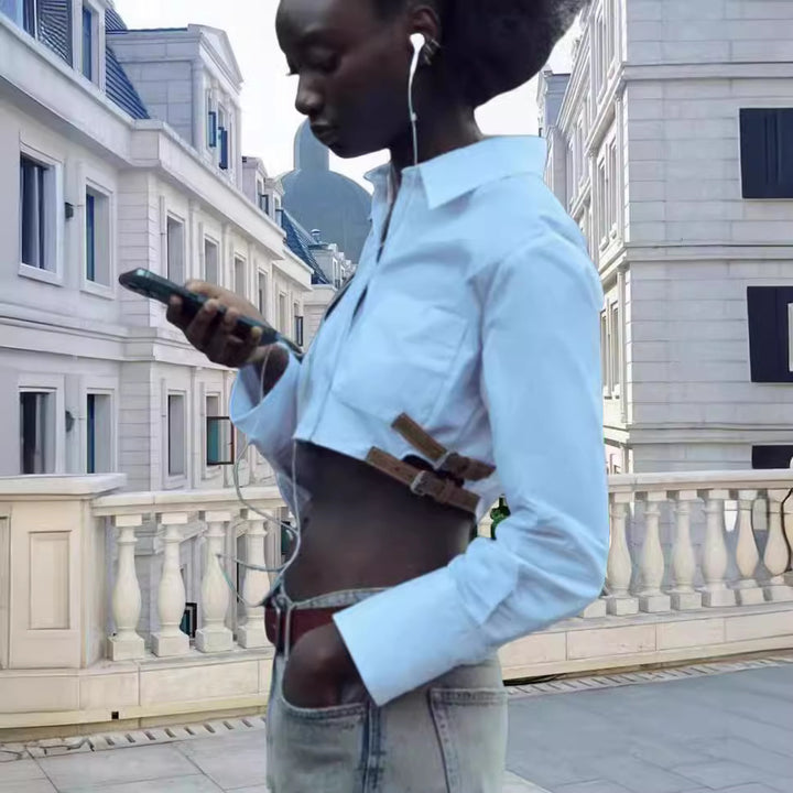 Damer Cropped Skjortklänning med innovativa detaljer Mirla-Eva Jonsson