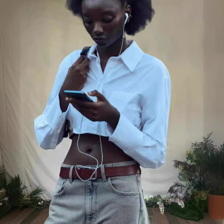 Damer Cropped Skjortklänning med innovativa detaljer Mirla-Eva Jonsson