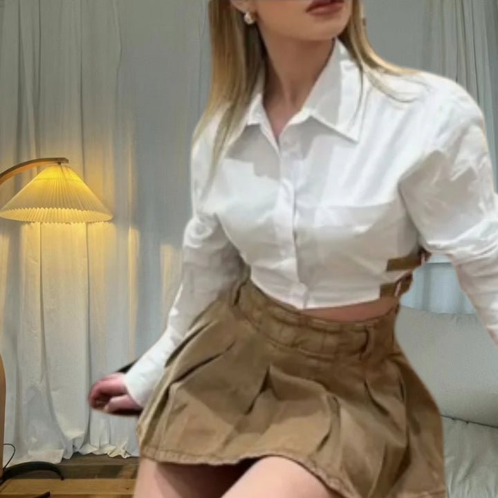 Damer Cropped Skjortklänning med innovativa detaljer Mirla-Eva Jonsson